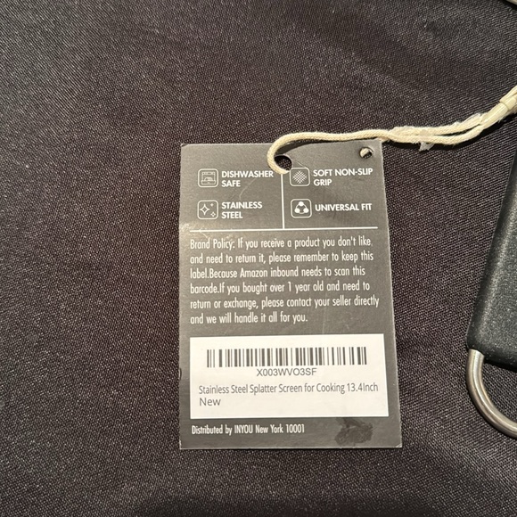 BRAND NEW: Stainless steel splatter screen for cooking 13.4in - Picture 3 of 3